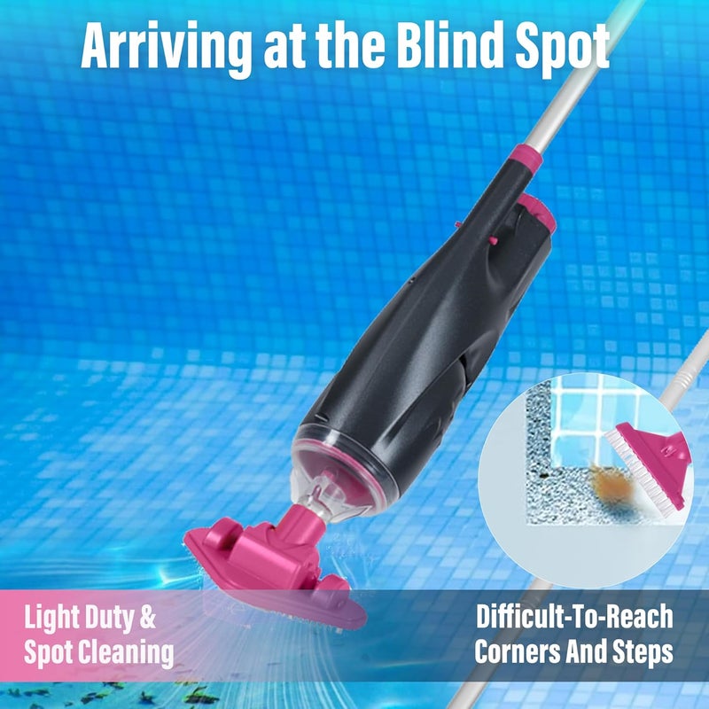 S7 Rechargeable Handheld Hot Tub Spa Pool Vacuum, Cordless & Waterproof IPX8, 60-Min Runtime, 2 Brush Heads, Spot Cleaner for Spas & Small Pools up to 20ft (Dyson-Style Gray) - Image 2